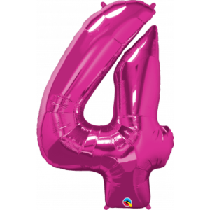 Balónek foliový Číslo 4 magenta ALBI