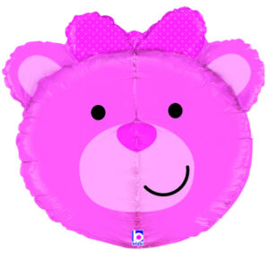Balónek foliový Medvěd hlava růžová ALBI