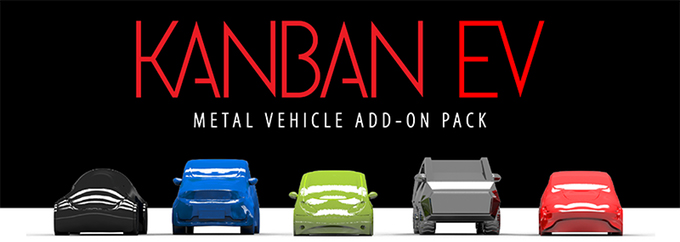 Eagle-Gryphon Games Kanban EV: Metal vehicles add-on pack (sada kovových autíček)