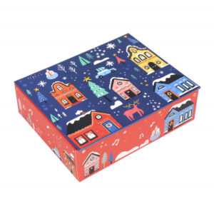 Hrací krabička - Zasněžené domky ALBI