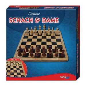 Simba Dickie Deluxe dřevěné šachy a dáma - DE