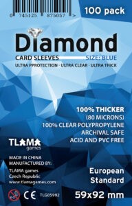 TLAMA games Obaly na karty Diamond Blue: European Standard (59x92 mm) (80 mikronů