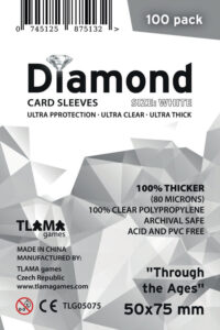TLAMA games Obaly na karty Diamond White: "Through the Ages" (50x75 mm) (80 mikronů