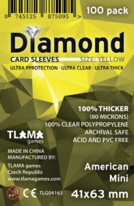 TLAMA games Obaly na karty Diamond Yellow: American Mini (41x63 mm) (80 mikronů