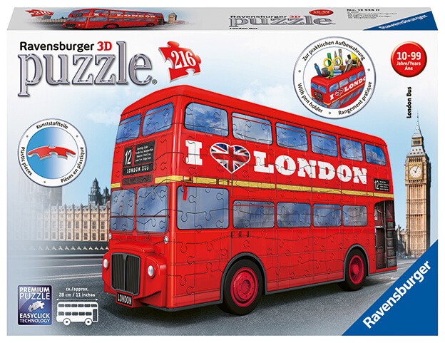 3D Puzzle Ravensburger Londýnský autobus Doubledecker - 216 dílů