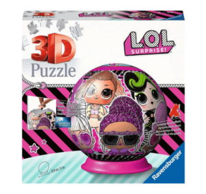 3D Puzzle Ravensburger Puzzleball L. O. L. - 72 dílů