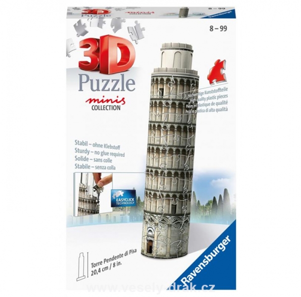 3D Puzzle Šikmá věž v Pise Mini - 54 dílků
