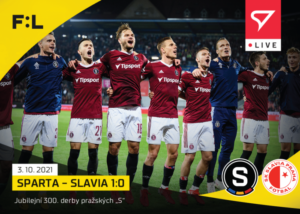 Fotbalové karty Fortuna Liga 2021-22 - L-043 Sparta - Slavia 1:0