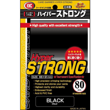 Obaly na karty KMC Standard Sleeves - Hyper Strong Black - 80ks